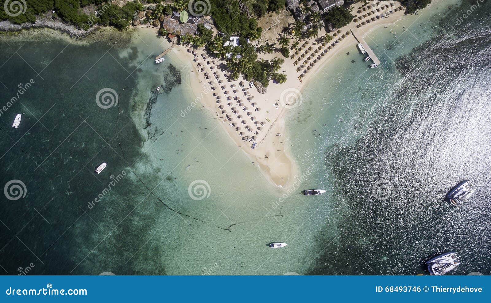 aerial view of saint martin beach