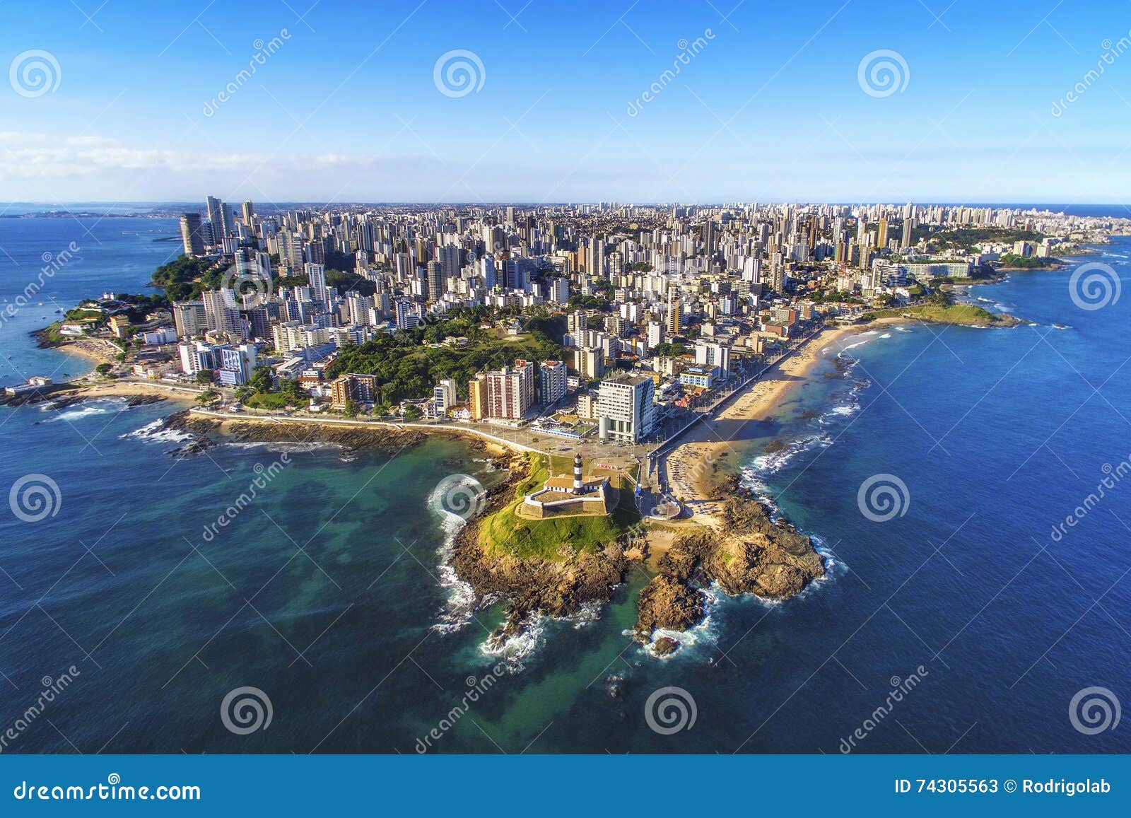 aerial view of salvador da bahia, brazil