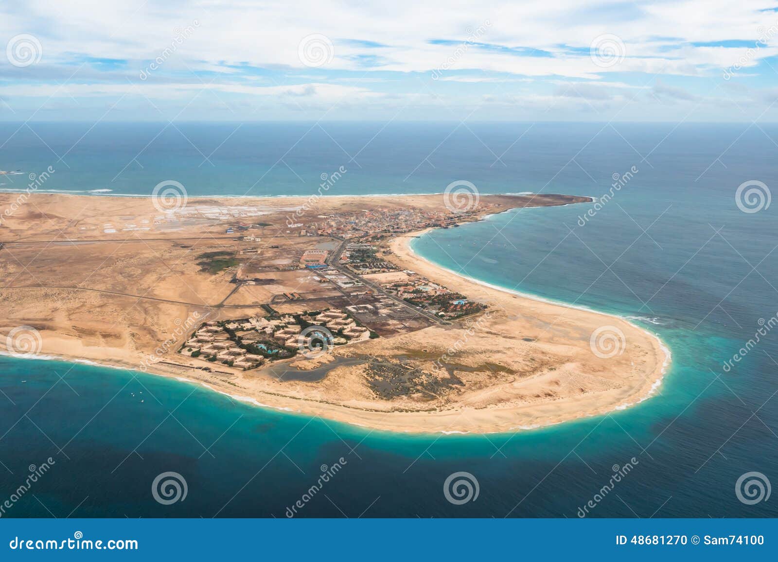 Aerial View of Maria in Sal Island Verde - Cabo Verde Stock Photo - Image of desert, cabo: 48681270