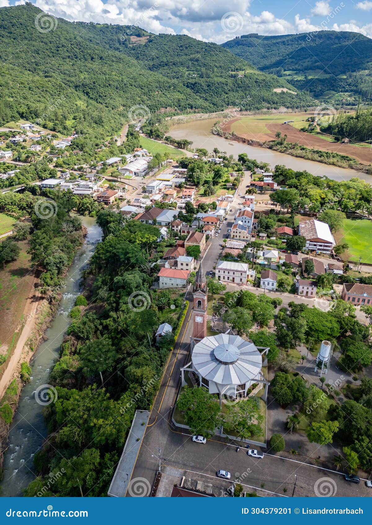 aerial view of santa tereza village