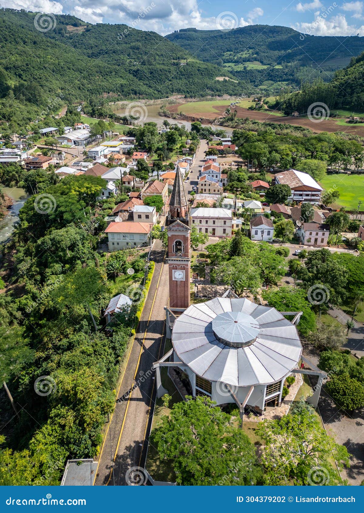 aerial view of santa tereza village