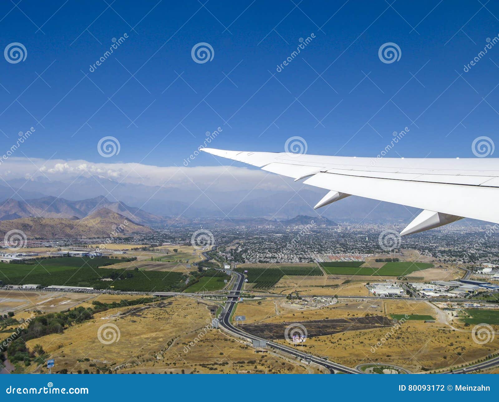 aerial view of santiago de chile with the mountains of the andes