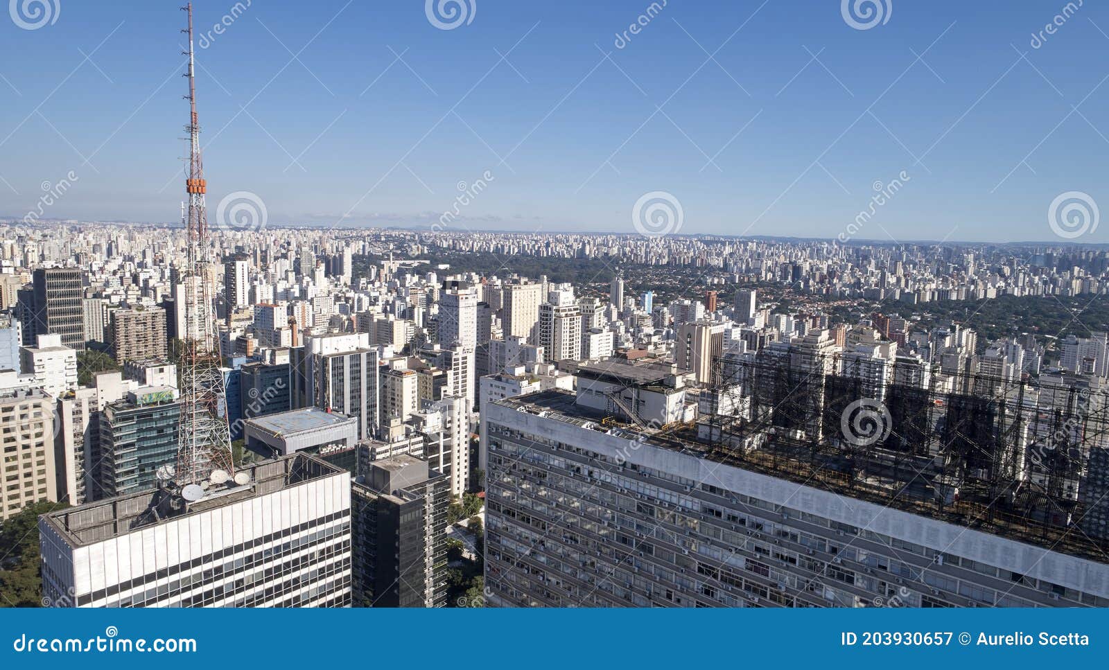 aerial view of sao paulo city, brazil