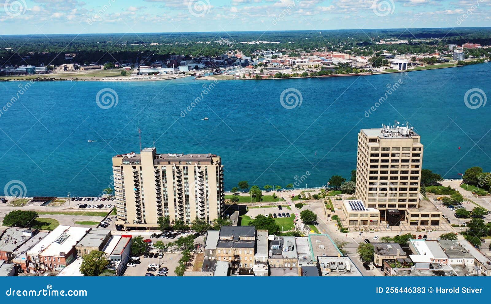 Aerial View of Sarnia, Ontario, Canada Stock Image Image of sarnia