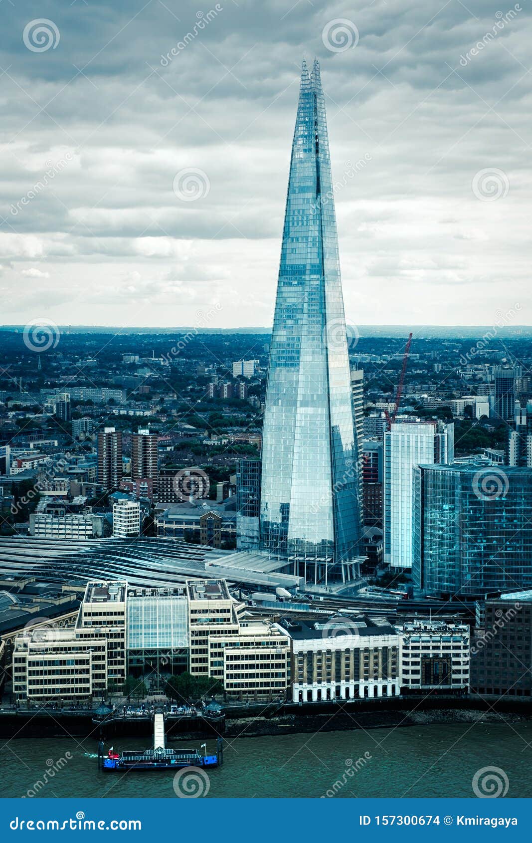 Aerial View of the Shard in London Editorial Stock Image - Image of ...