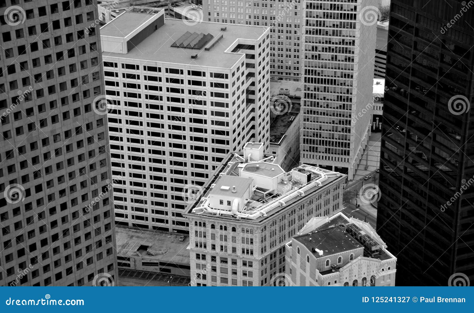 aerial view of skyscrapers at atlanta, georgia