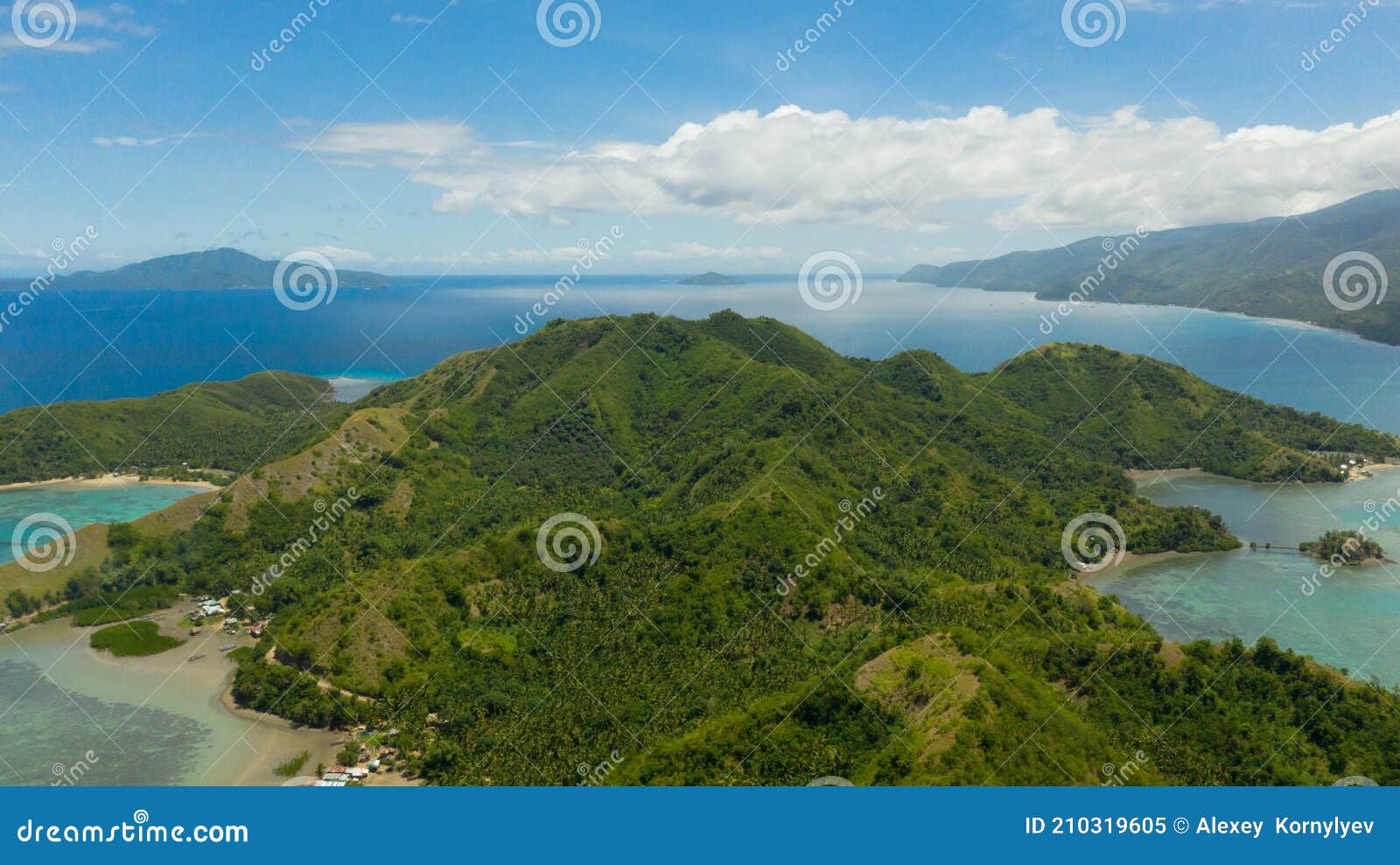 tropical islands and blue sea. philippines, mindanao.