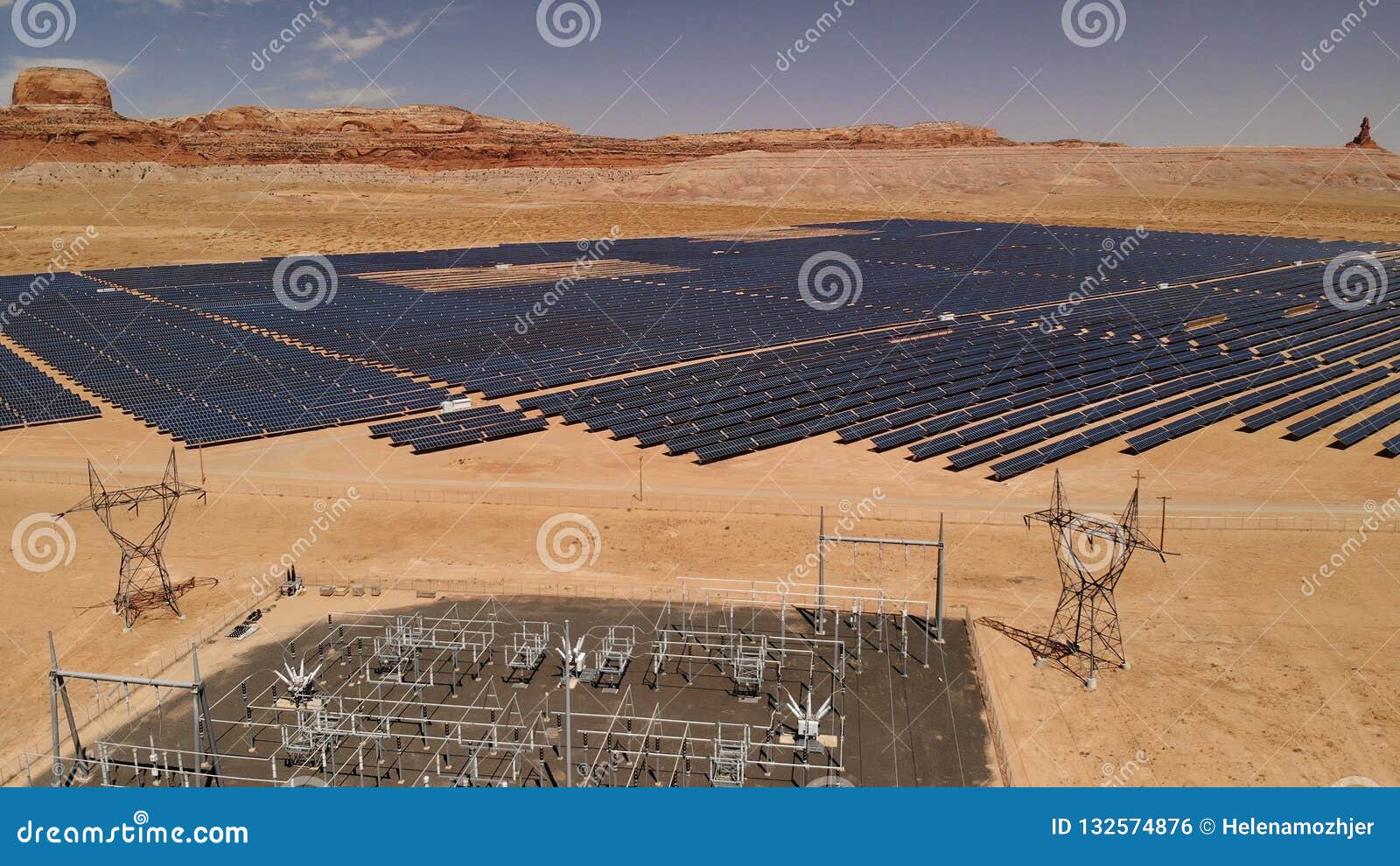 aerial-view-of-solar-power-plant-located-in-arizona-united-stat-stock