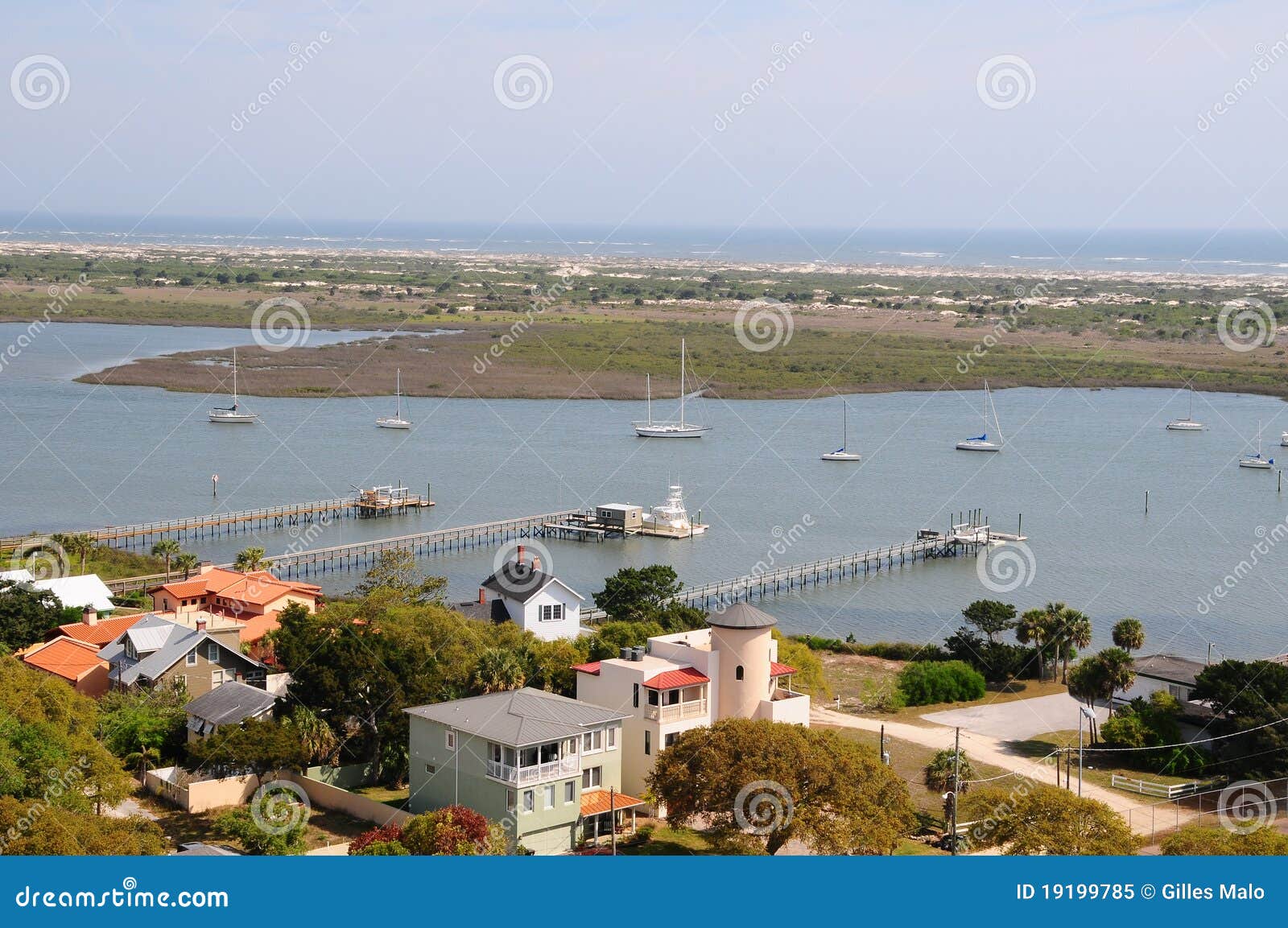 Aerial View of St Augustine, Florida Stock Image Image of photograph