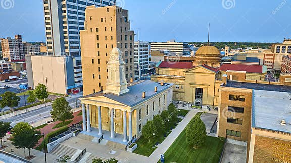 Aerial View of St Joseph Circuit Court and Modern High Rises in South Aerial View of St Joseph Circuit Court and Modern High Rises in South