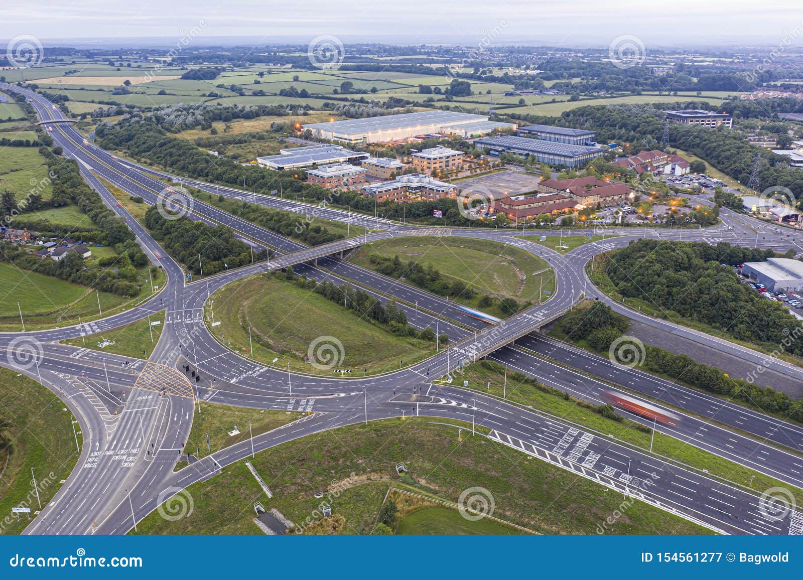 Aerial View of the Existing M4 Juntion 16 Near Swindon after Recent ...