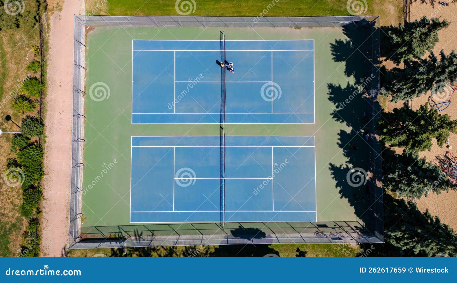 Aerial View of Tennis Court with Trees in a Field Editorial Stock Image Aerial View of Tennis Court with Trees in a Field Editorial Stock Image