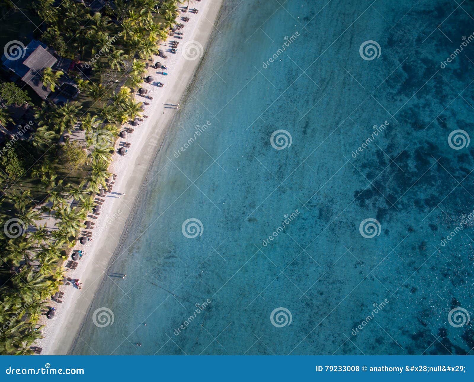 aerial view: trou aux biches beach