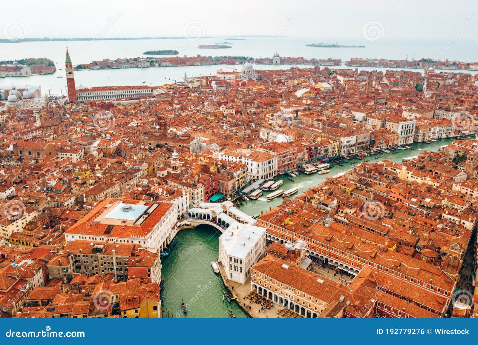 Aerial View of Venice in Italy, a Beautiful Cityscape Stock Photo ...