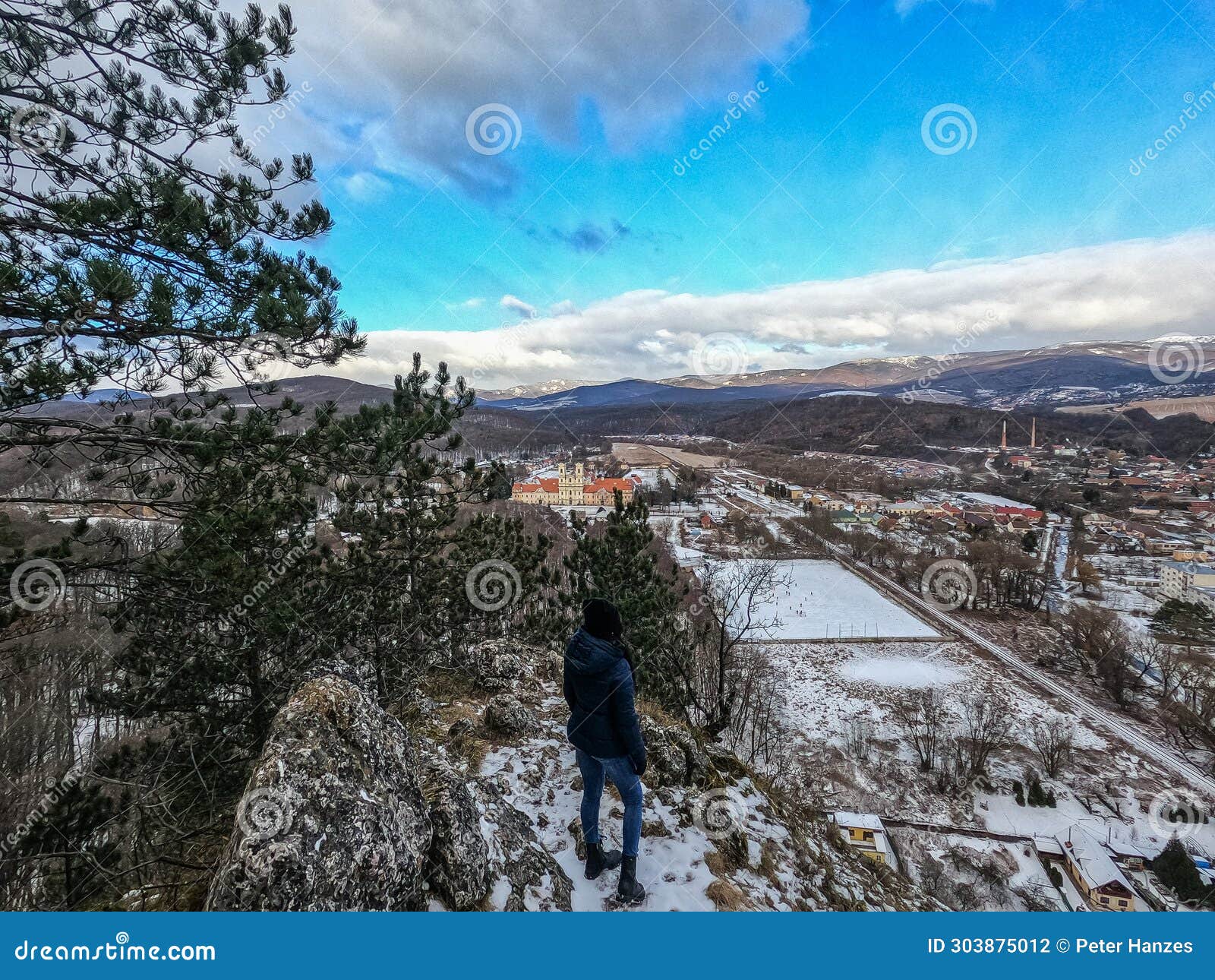 aerial view of the village of jasov in slovakia