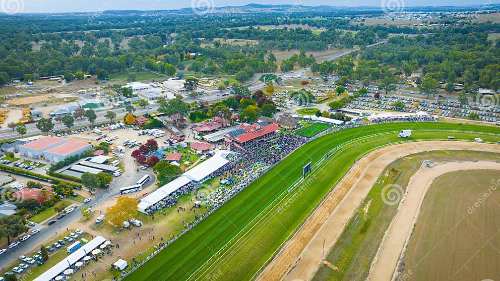 Aerial View of Wagga Gold Cup Carnival Editorial Photography Image of gathering, view 317254642