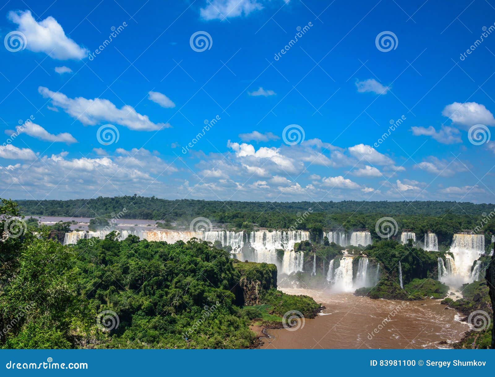 aerial view of the worlds largest and most impressive waterfalls in iguacu national park