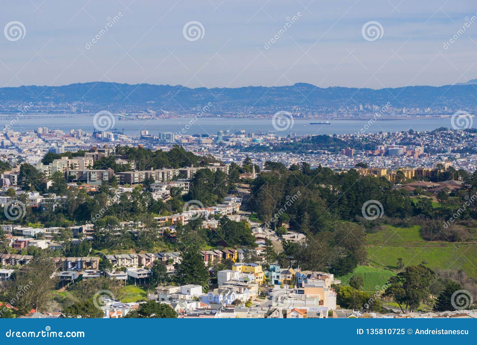 Aerial Views of Residential Areas of San Francisco, San Francisco Bay ...