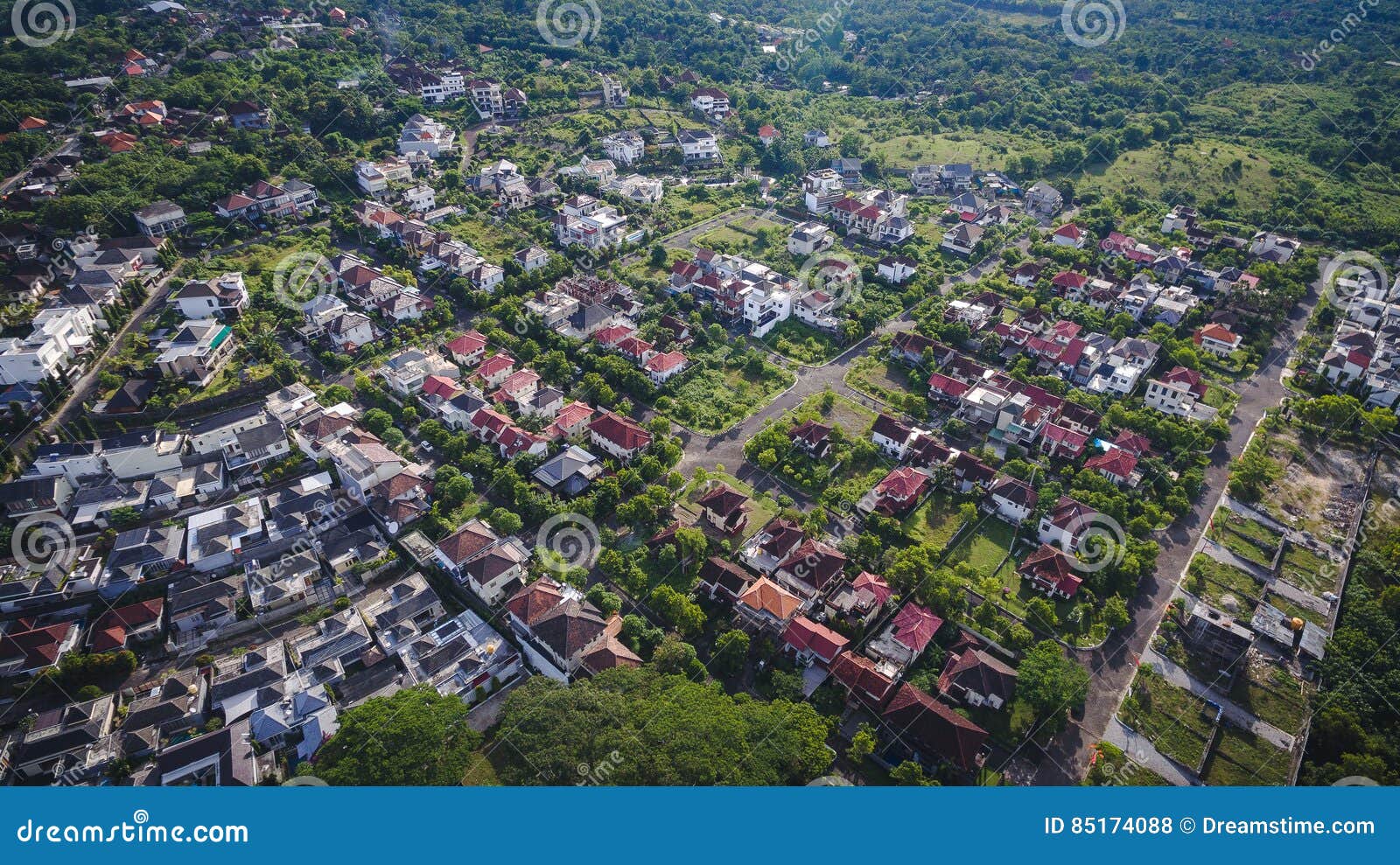aerial village view