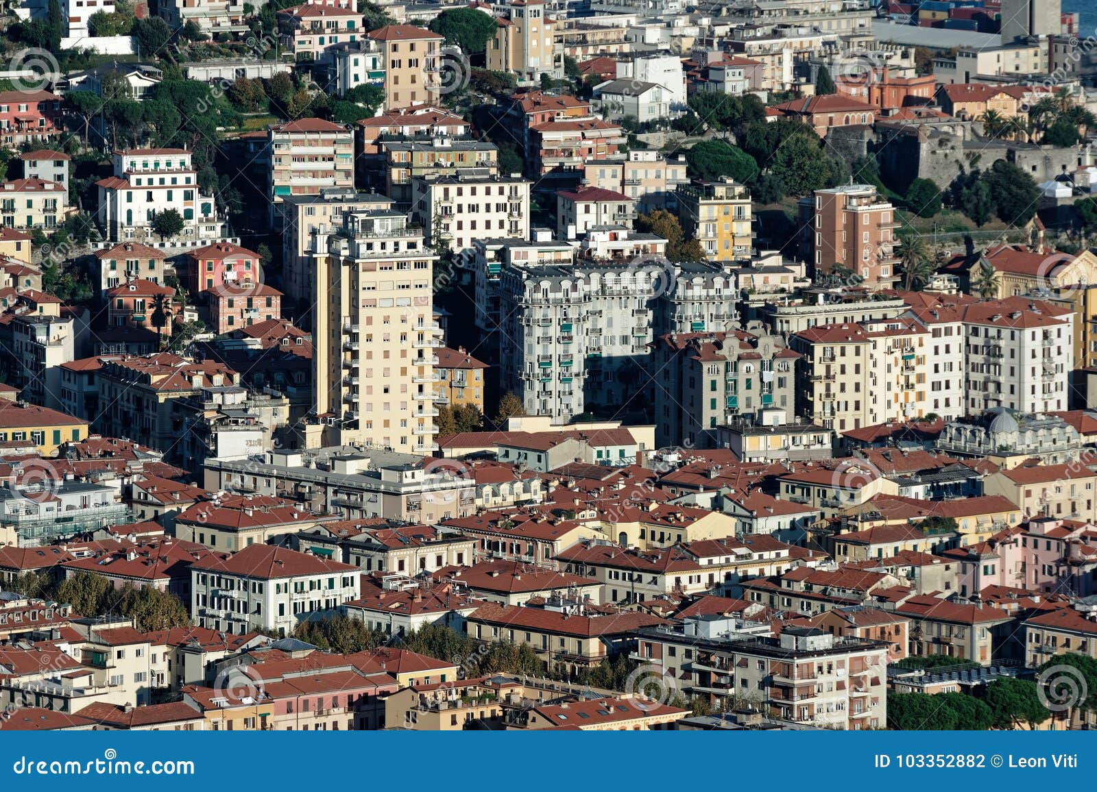 aerialview of la spezia from a hill