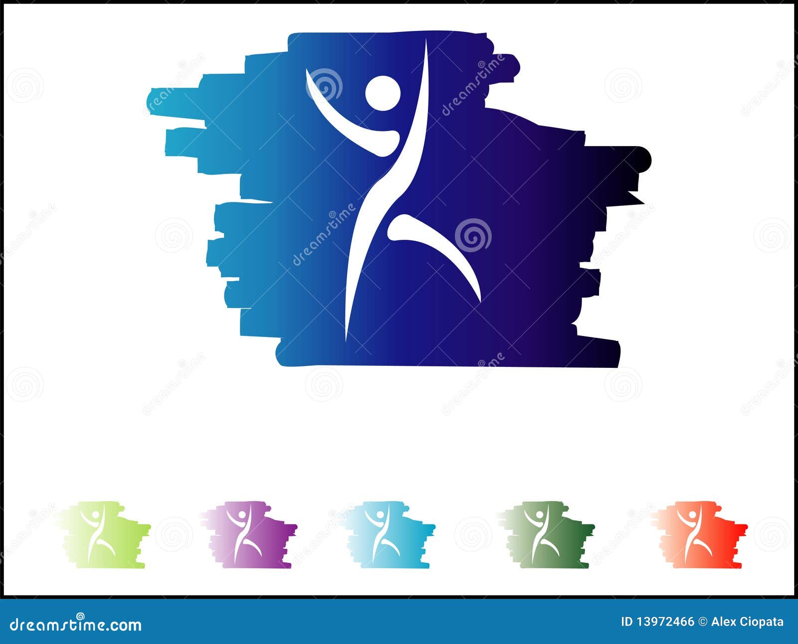 aerobic and fitness silhouette