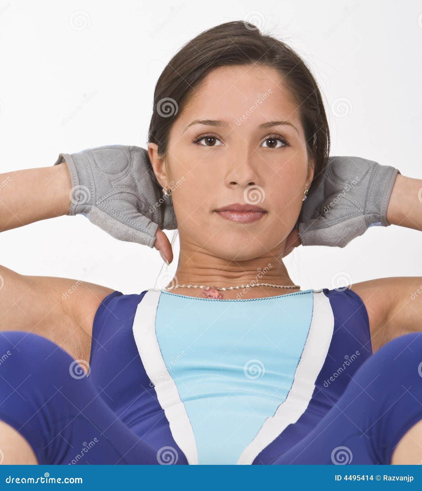 Aerobics girl portrait stock photo. Image of effort, action - 4495414