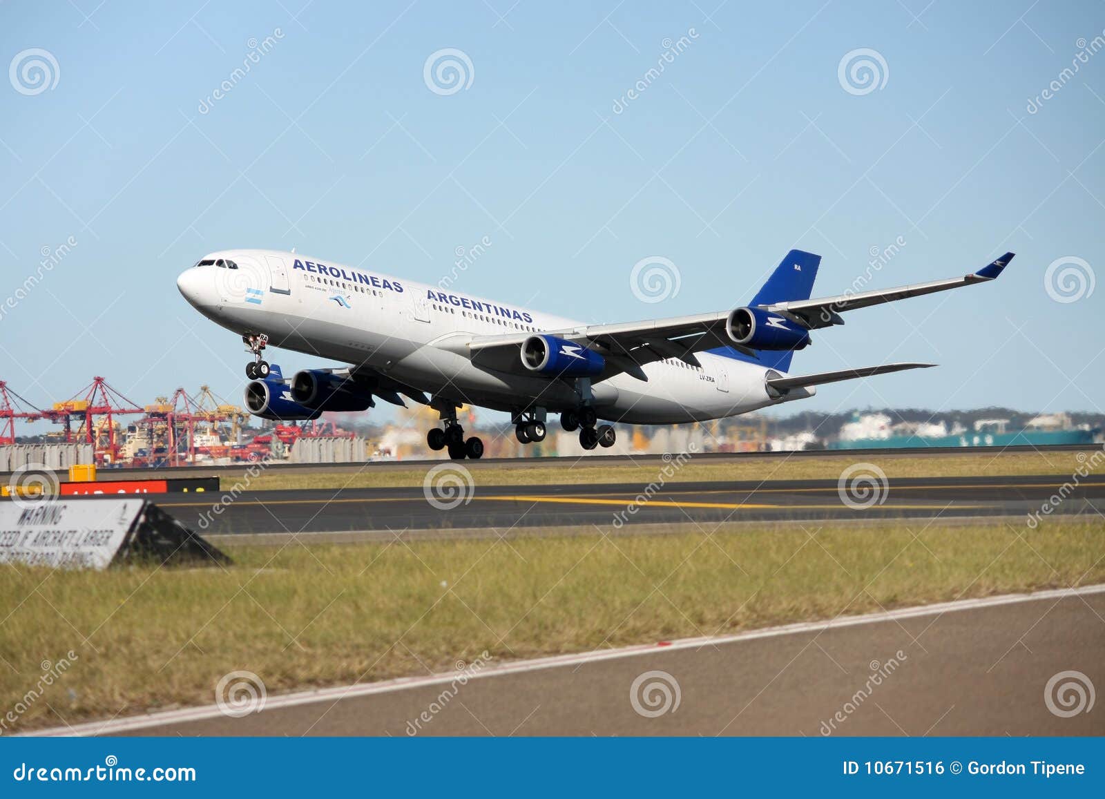 Aerolineas Argentinas Airbus A340 Start Redaktionelles Foto
