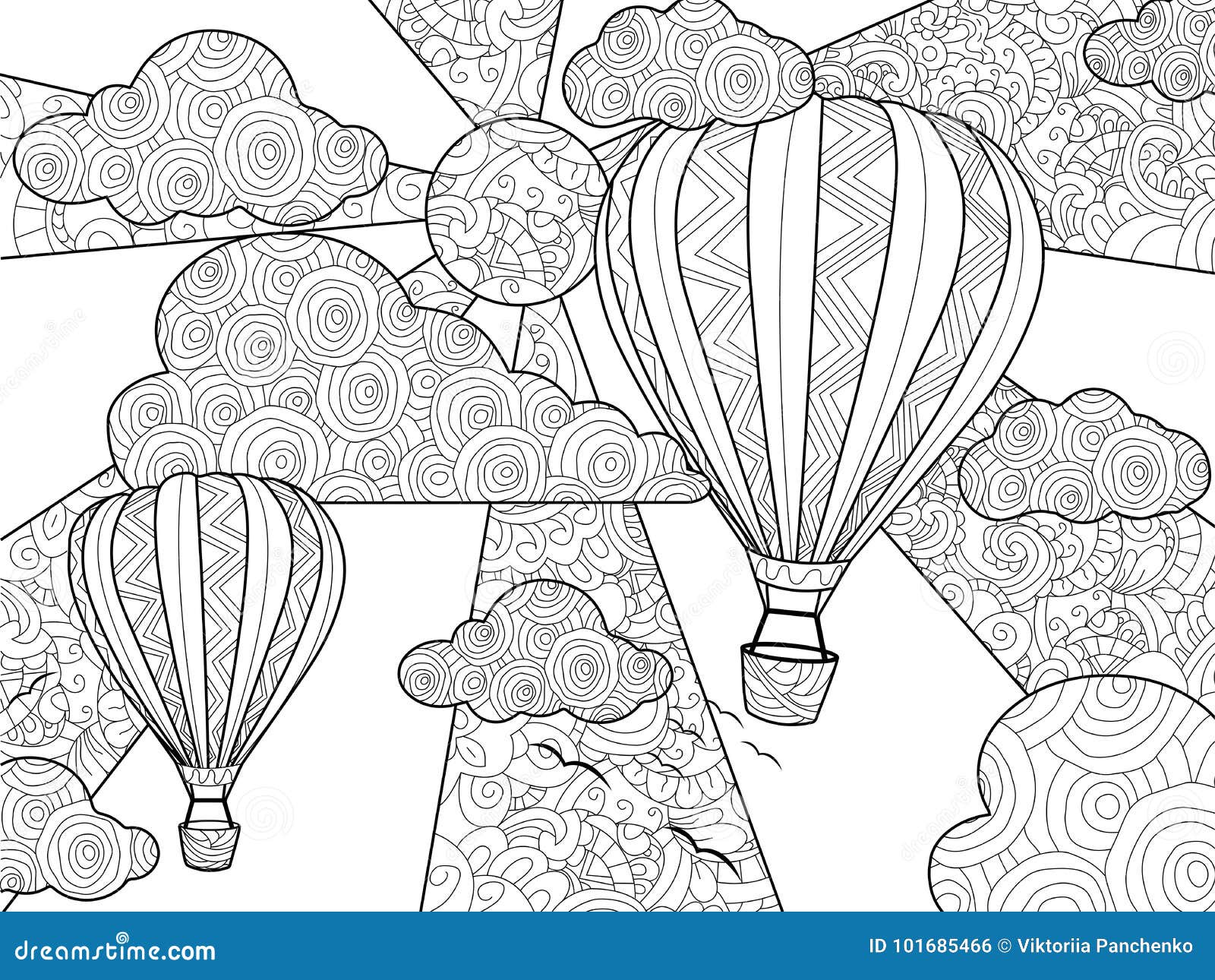 aeronautic balloon coloring book for adults raster .