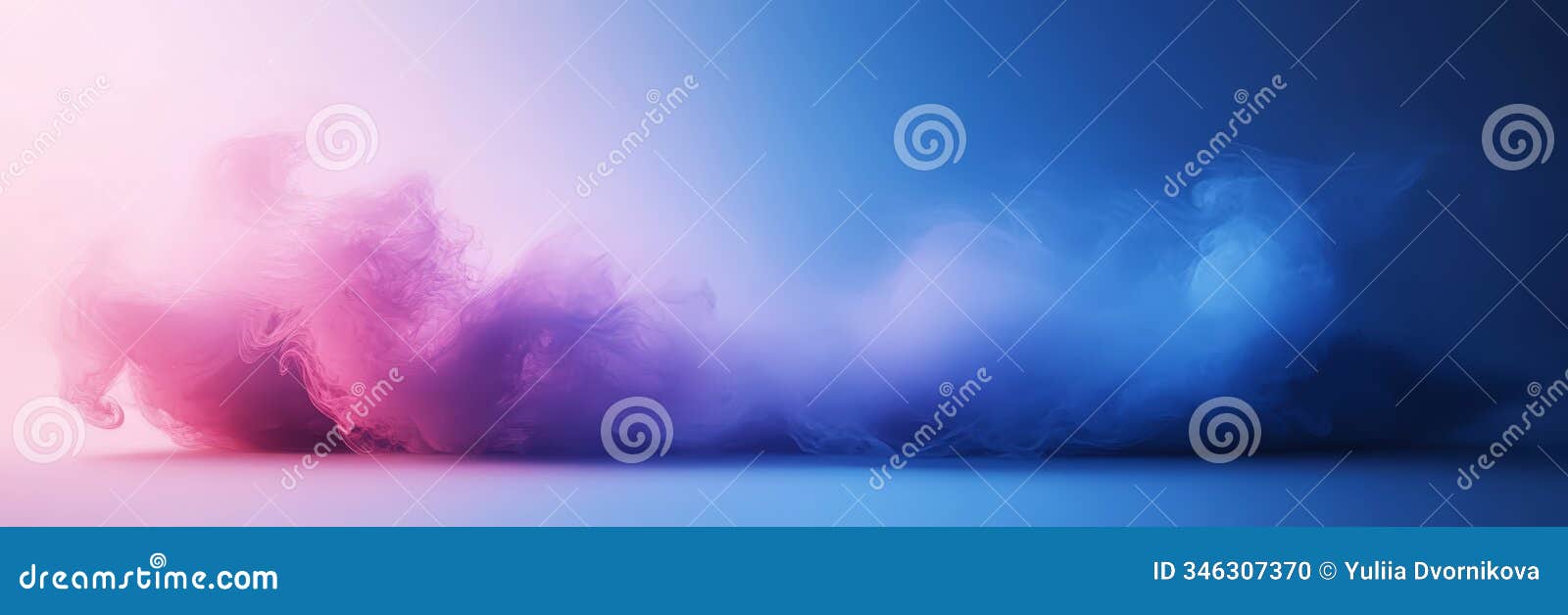 aesthetic abstract background with gradient of smoky blue and pink colours. presentation template. generative ai
