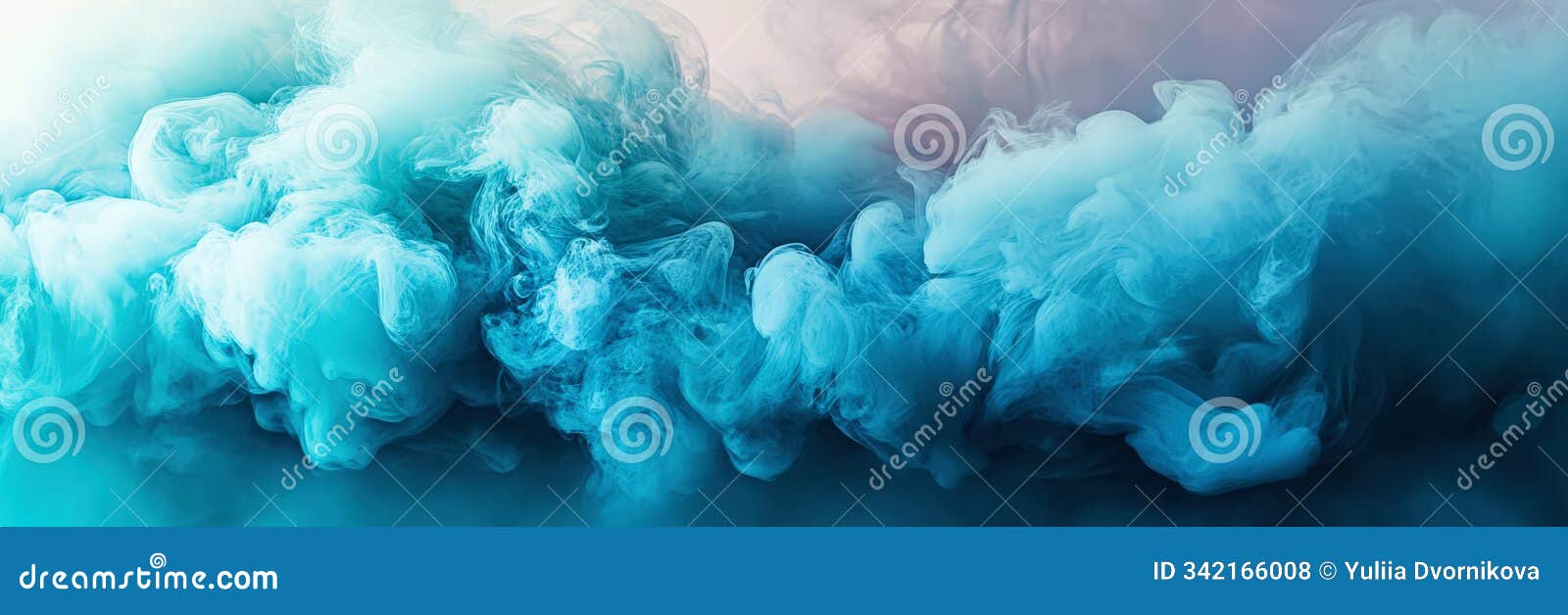 aesthetic abstract background with gradient of smoky blue and turquoise colours. presentation template. generative ai