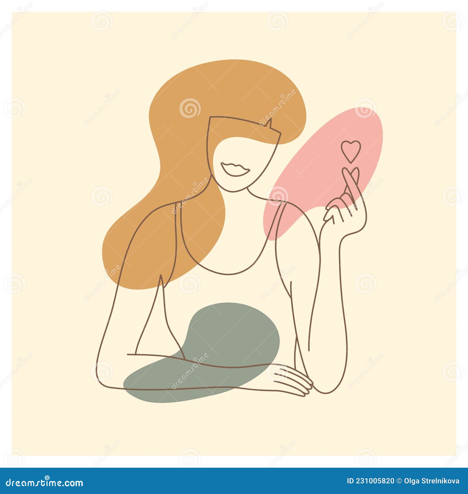 Aesthetic Abstract Vector Illustration of Woman Showing Hand Sign of Love Stock Vector - Illustration of contemporary, femininity: 231005820 Aesthetic Abstract Vector Illustration of Woman Showing Hand Sign of Love Stock Vector - Illustration of contemporary, femininity: 231005820