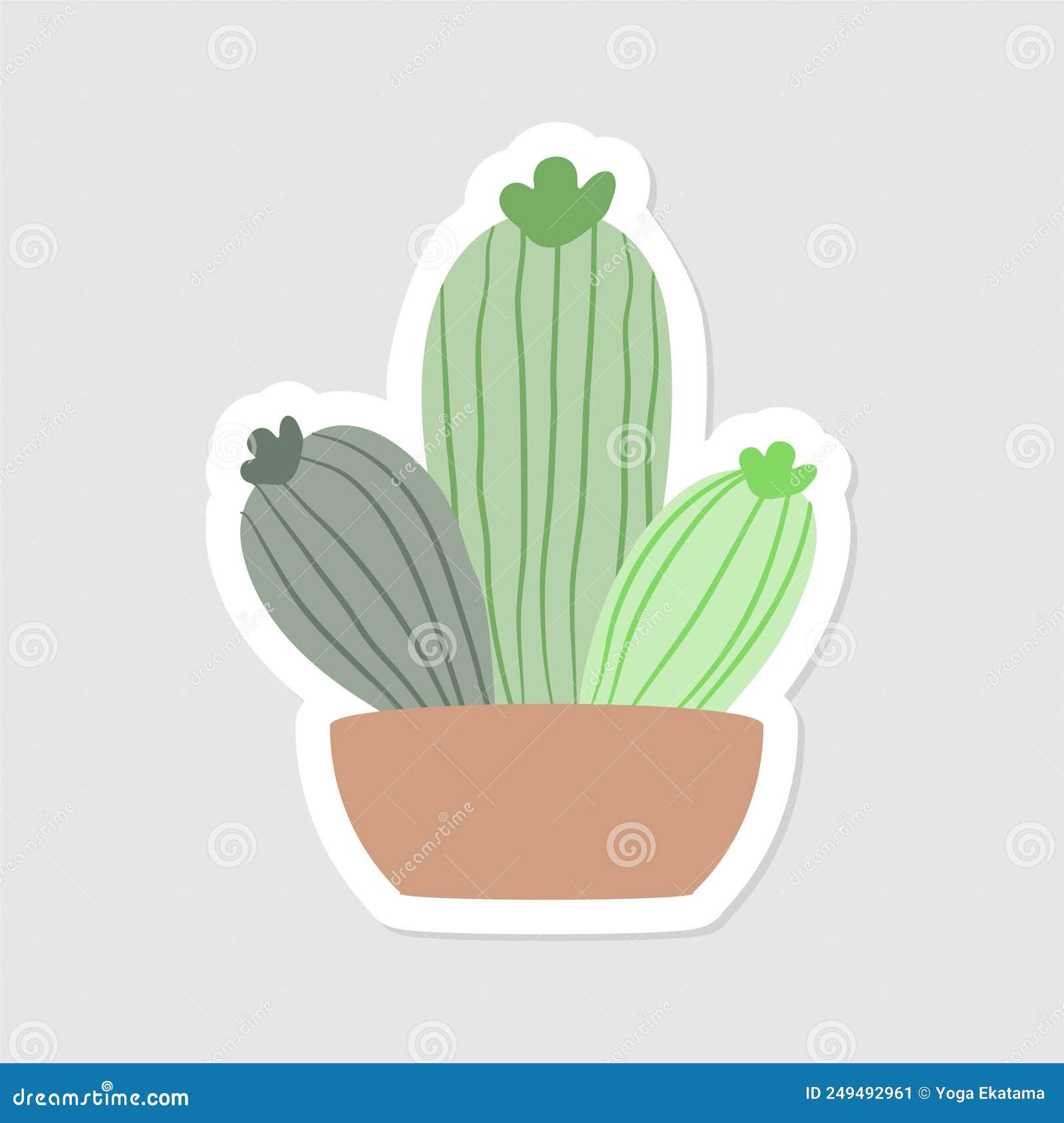 Download Cactus, Sticker, Cartoon. Royalty-Free Vector Graphic