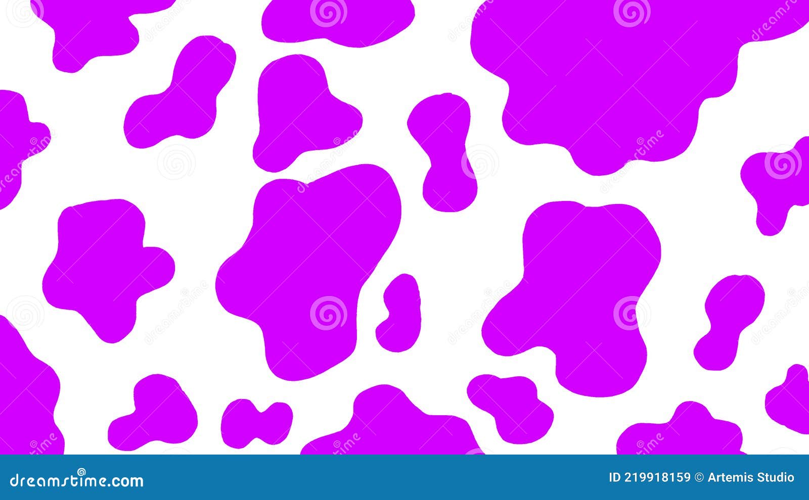 Aesthetic and Cute Purple Cow Prints Background Stock Illustration ...