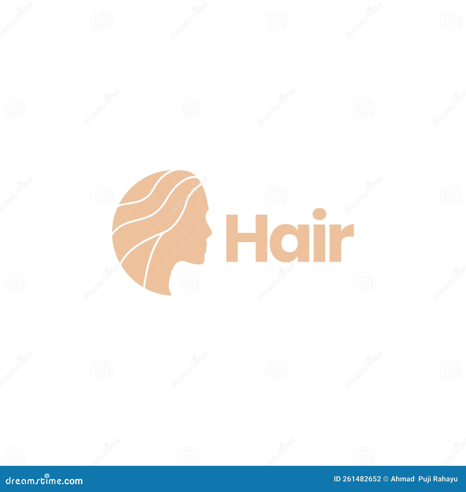 Aesthetic Head Women Hair Minimal Logo Design Vector Stock Vector ...