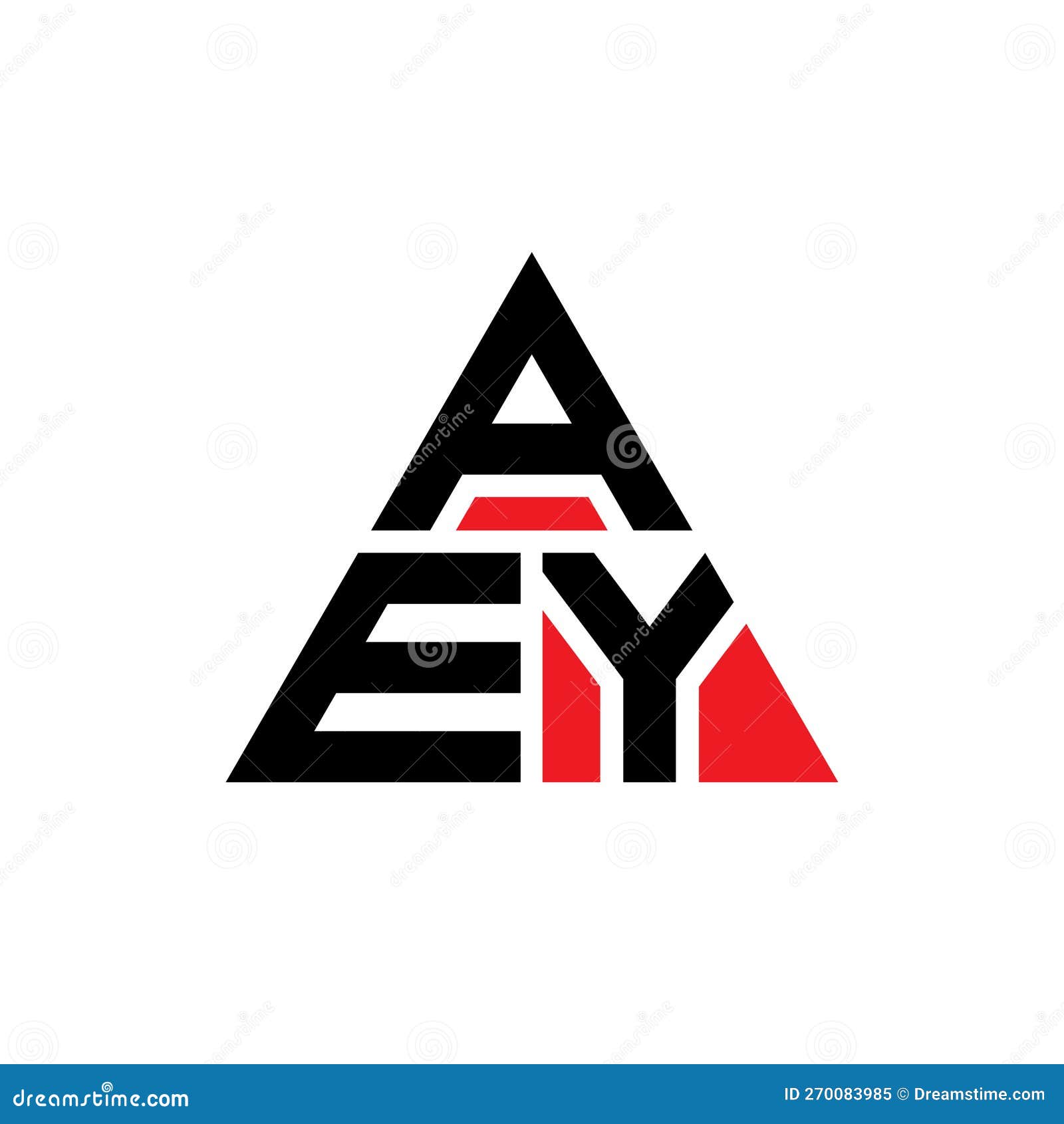 aey triangle letter logo  with triangle . aey triangle logo  monogram. aey triangle  logo template with red