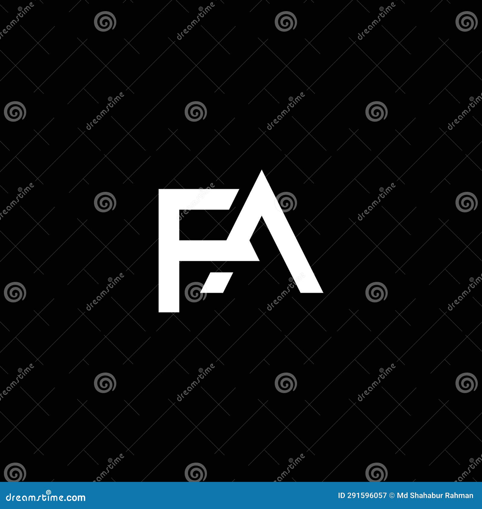 af or fa letter  with different colour and . logo or icon or monogram .
