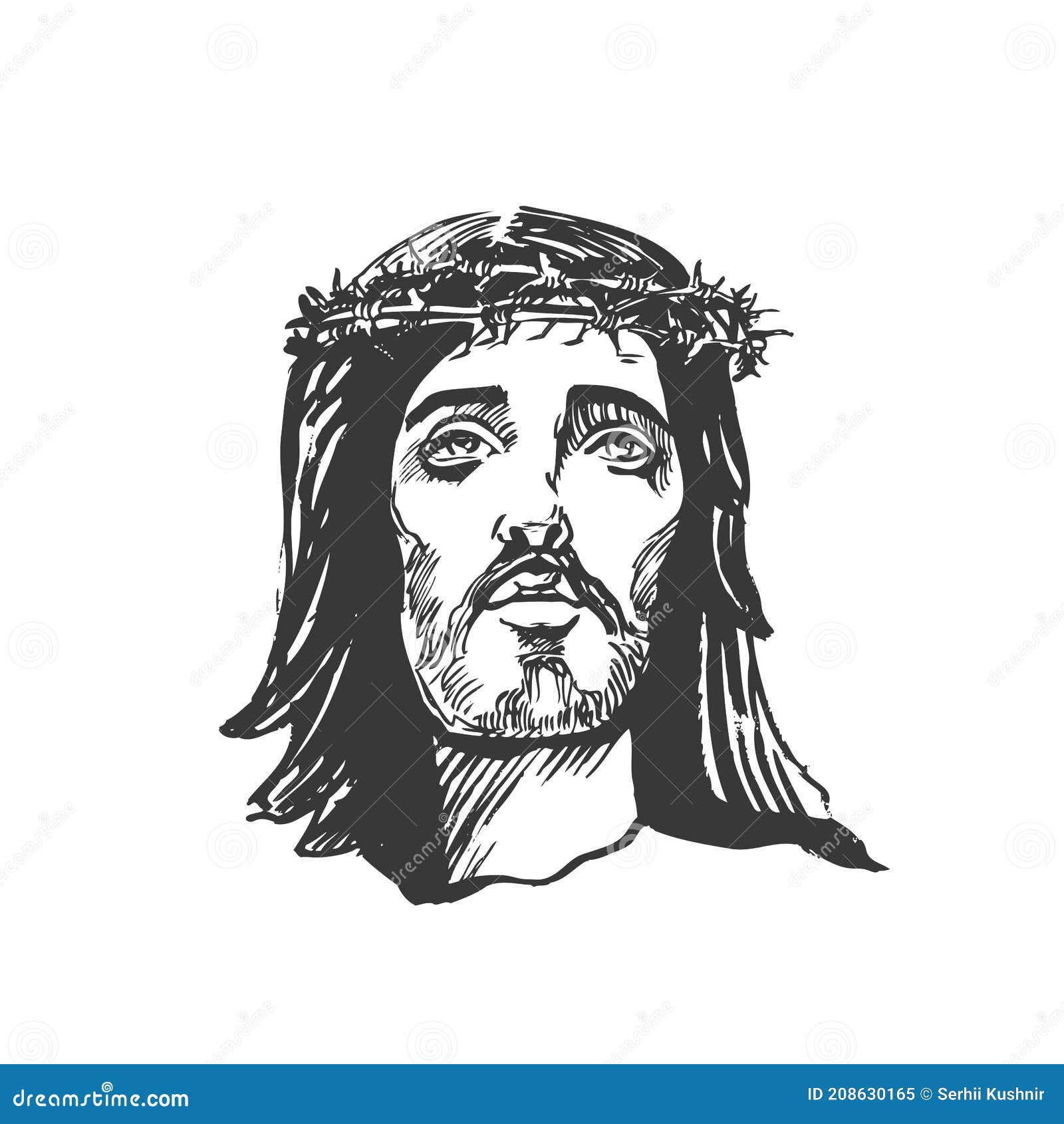 Afbeelding Jesus Christ. Handtekening. Vector Vector Illustratie ...