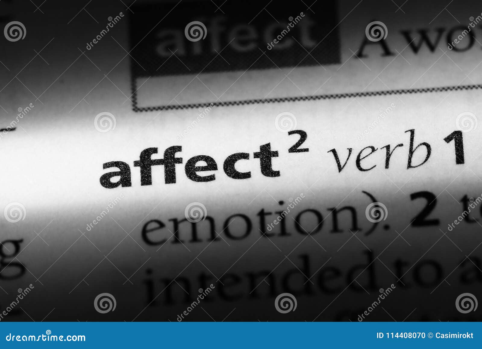 Affectverb stock photo. Image of paper, book, concept 114408070