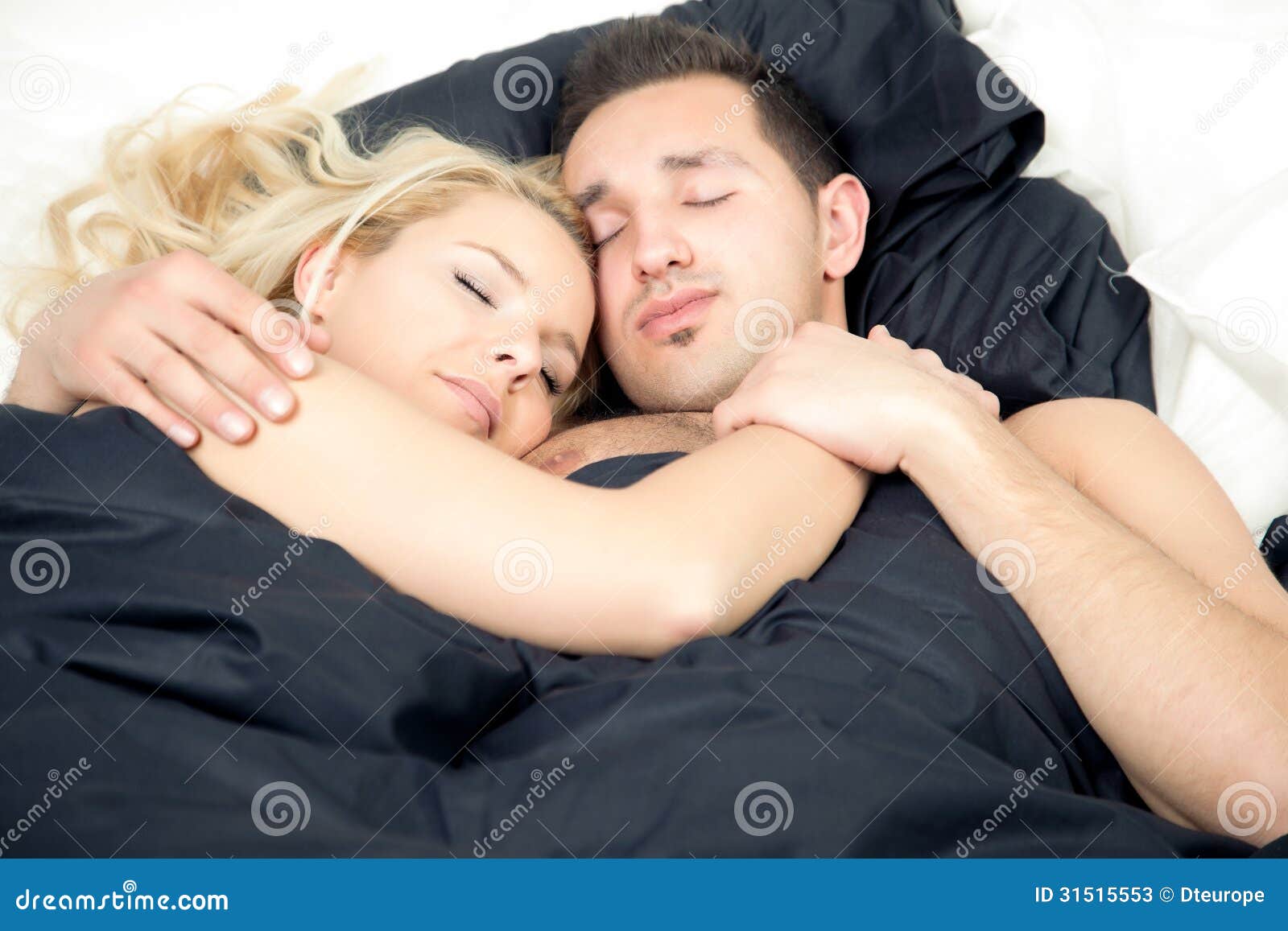 Affectionate Couple Enjoying A Blissful Sleep Stock Image Image Of Entwined Cuddling 31515553