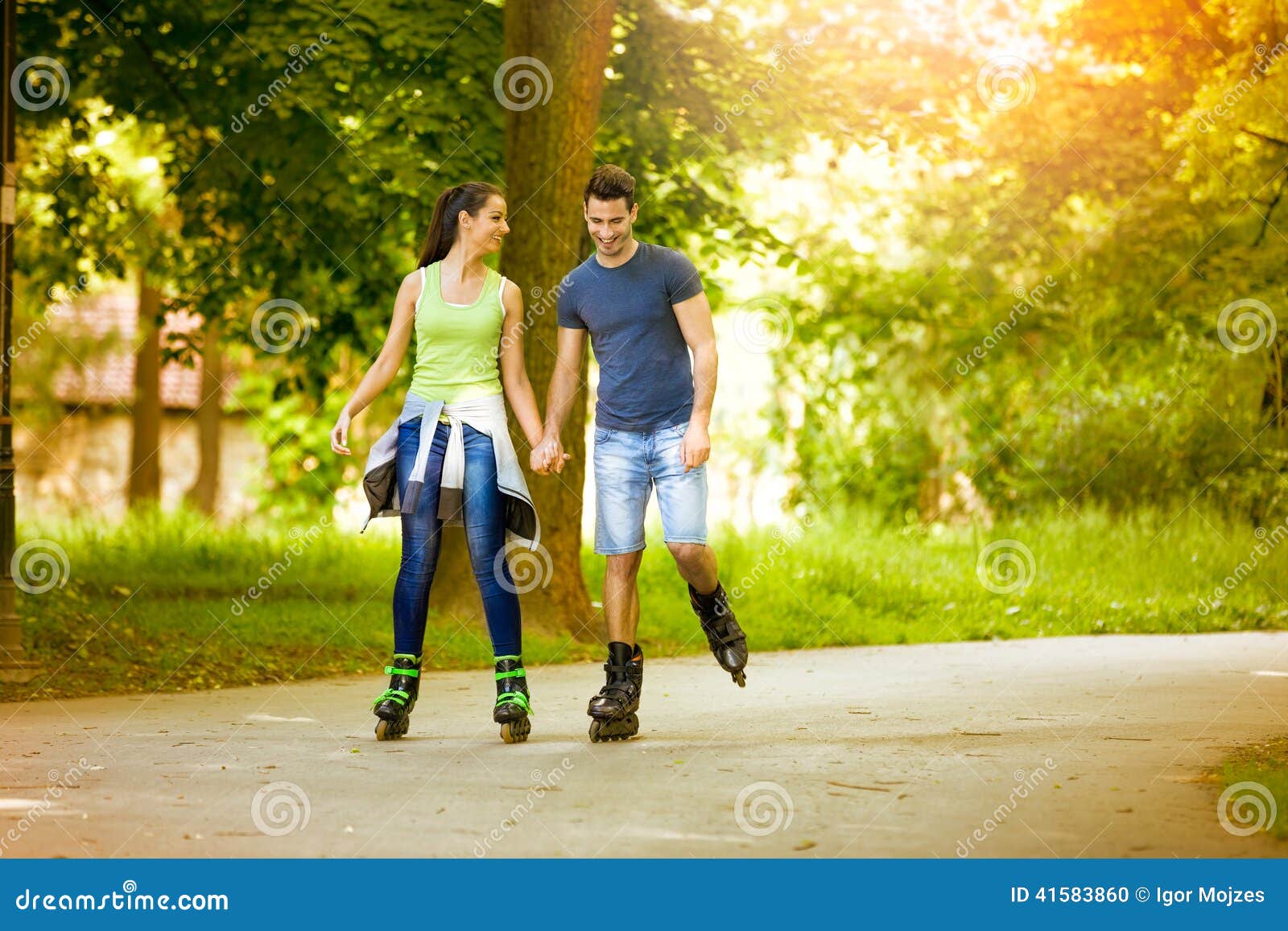 affectionate couple having leisure recreation