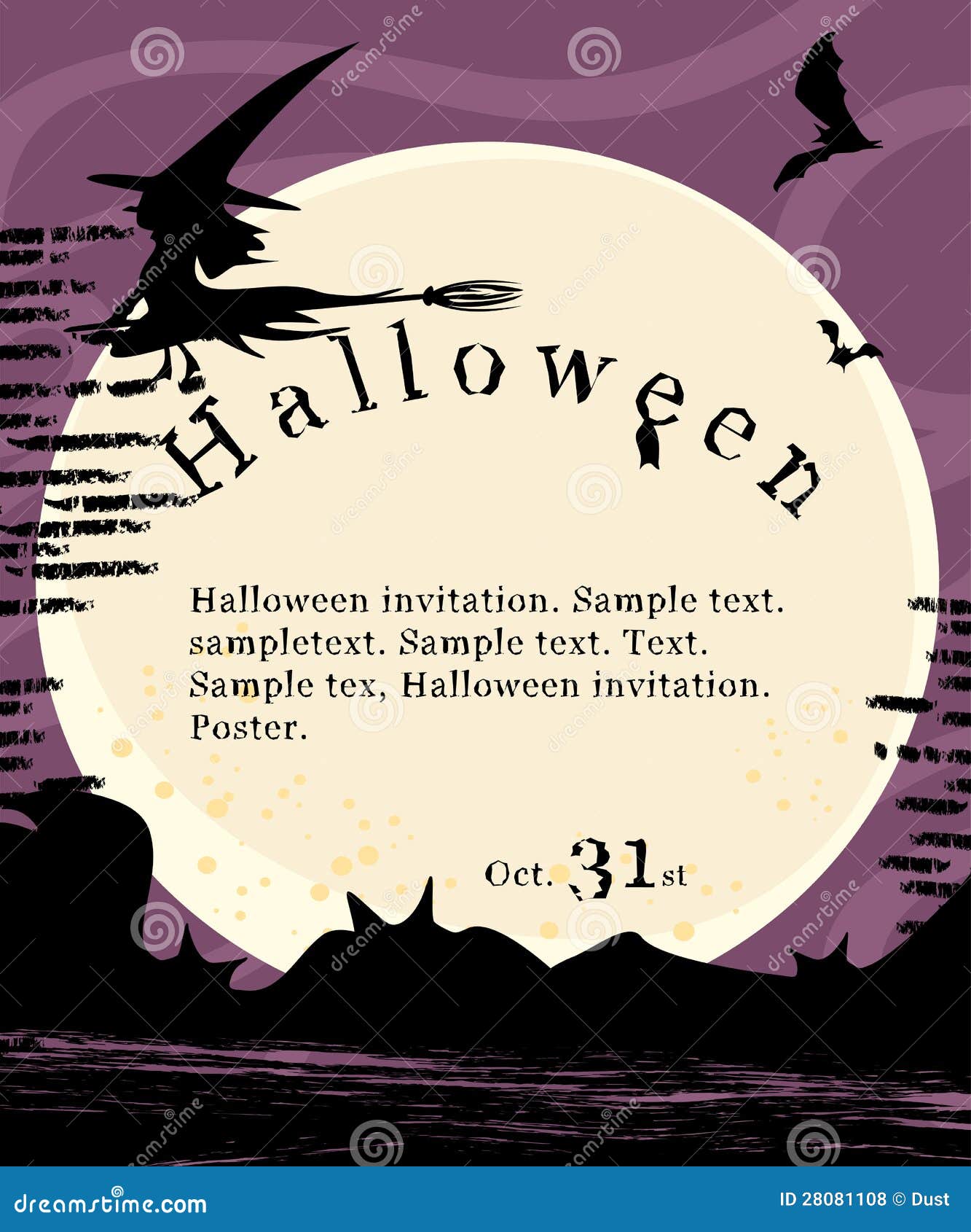 texte carte invitation halloween