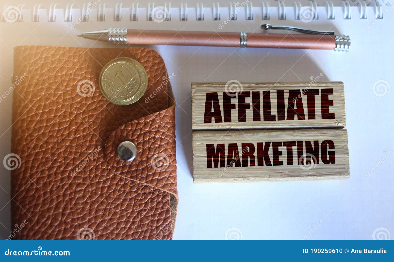 Affiliate Marketing Typed On Wooden Blocks, Wallet, Coins ...