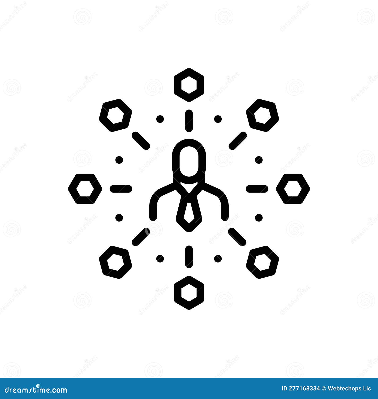 black line icon for affiliates, modulate and connection