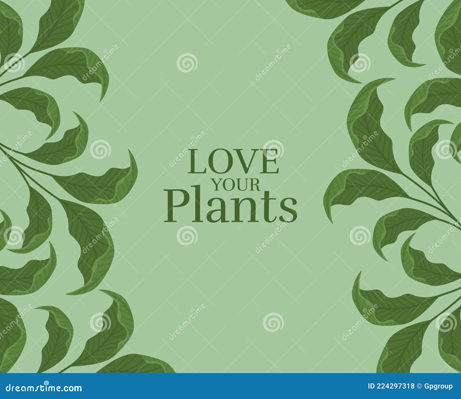 Afiche de hojas tiernas ilustración del vector. Ilustración de travieso