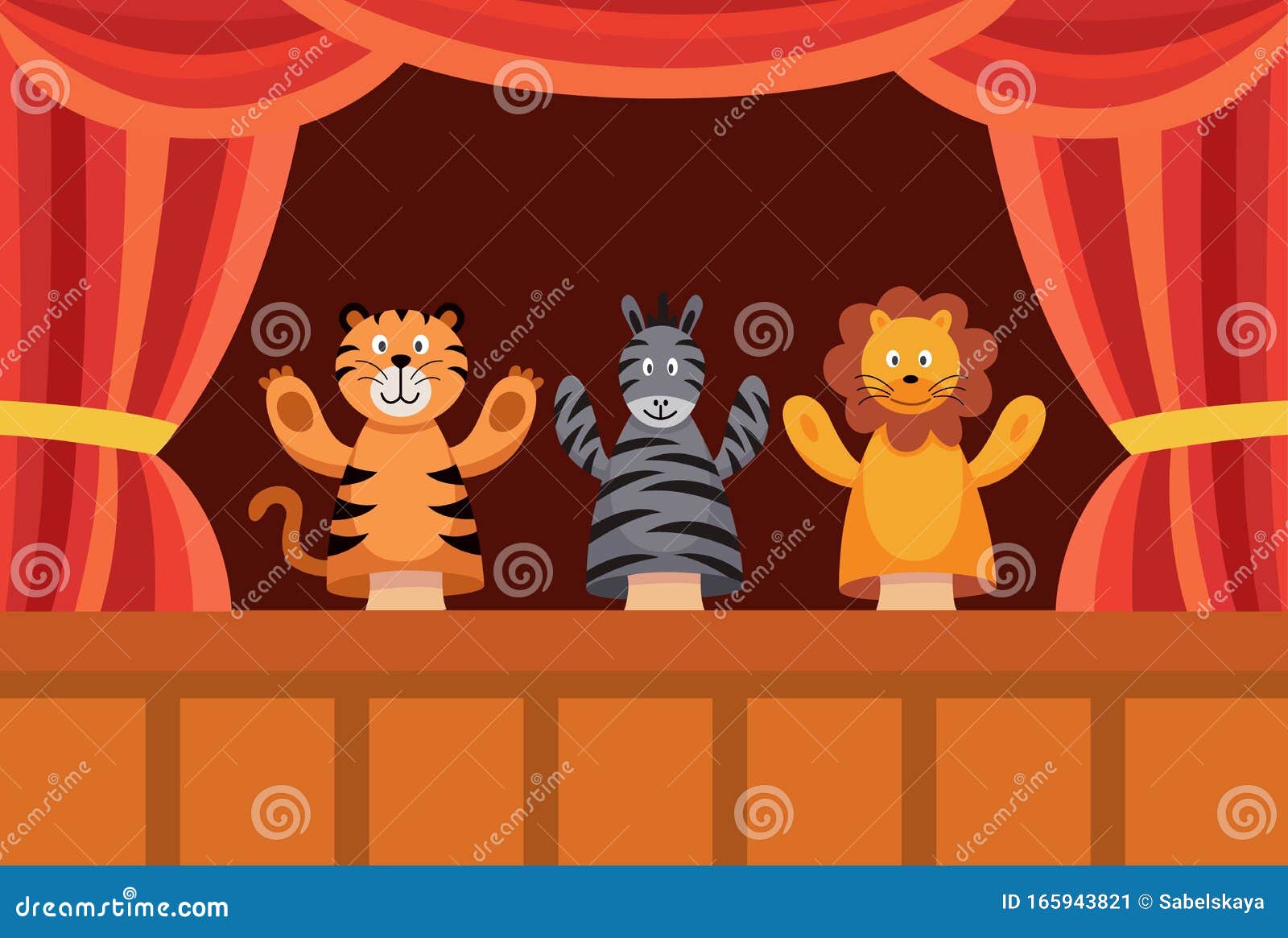 Afiche De La Muestra De Marionetas De Mano Con Animales De Juguete De Dibujos Animados Que Realizan Una Obra De Teatro Ilustración Del Vector Ilustración De Humor Juego 165943821