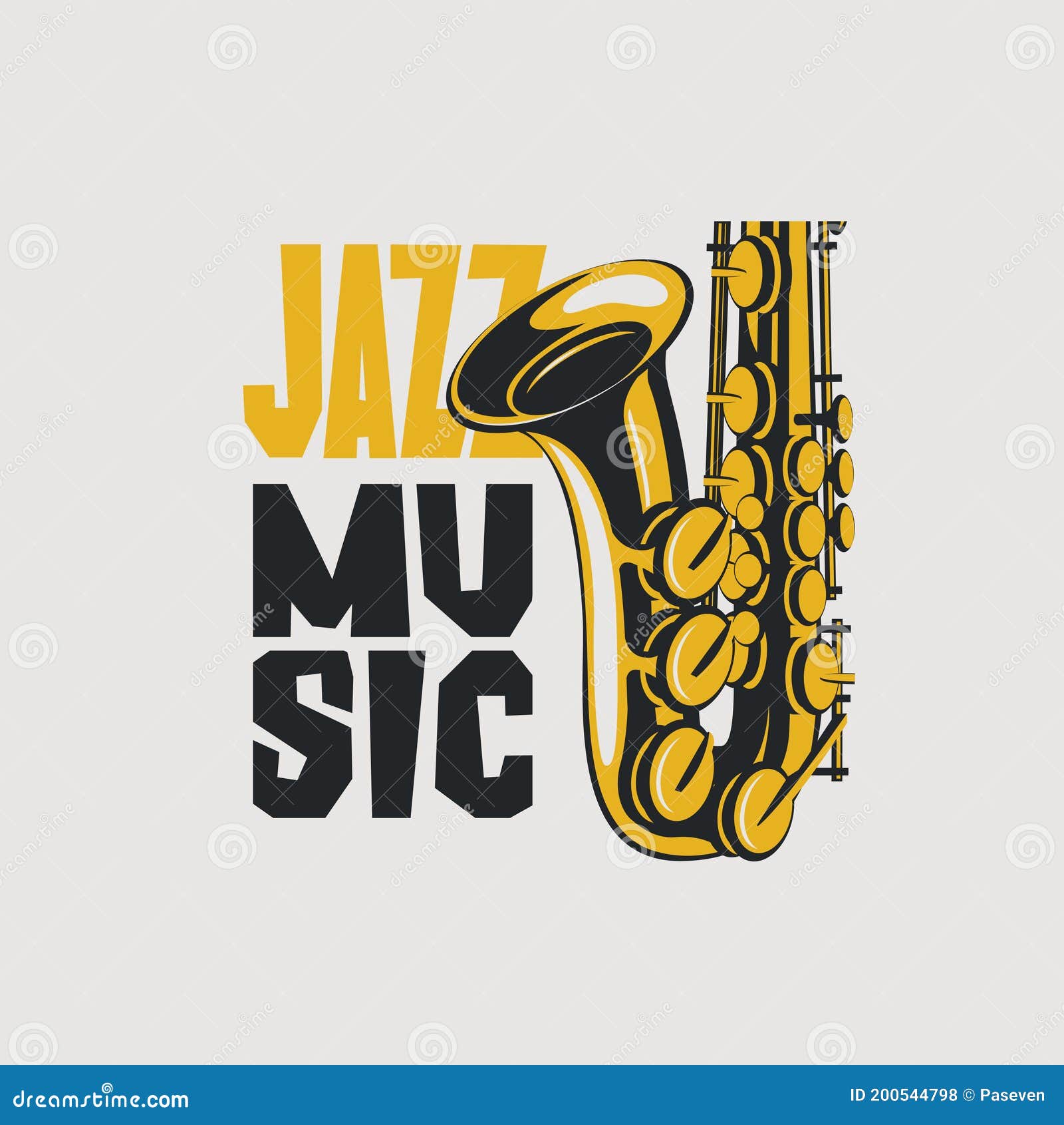 Afiche Vectorial Para La Música Jazz Con Saxofón Ilustración del Vector -  Ilustración de gente, icono: 200544798