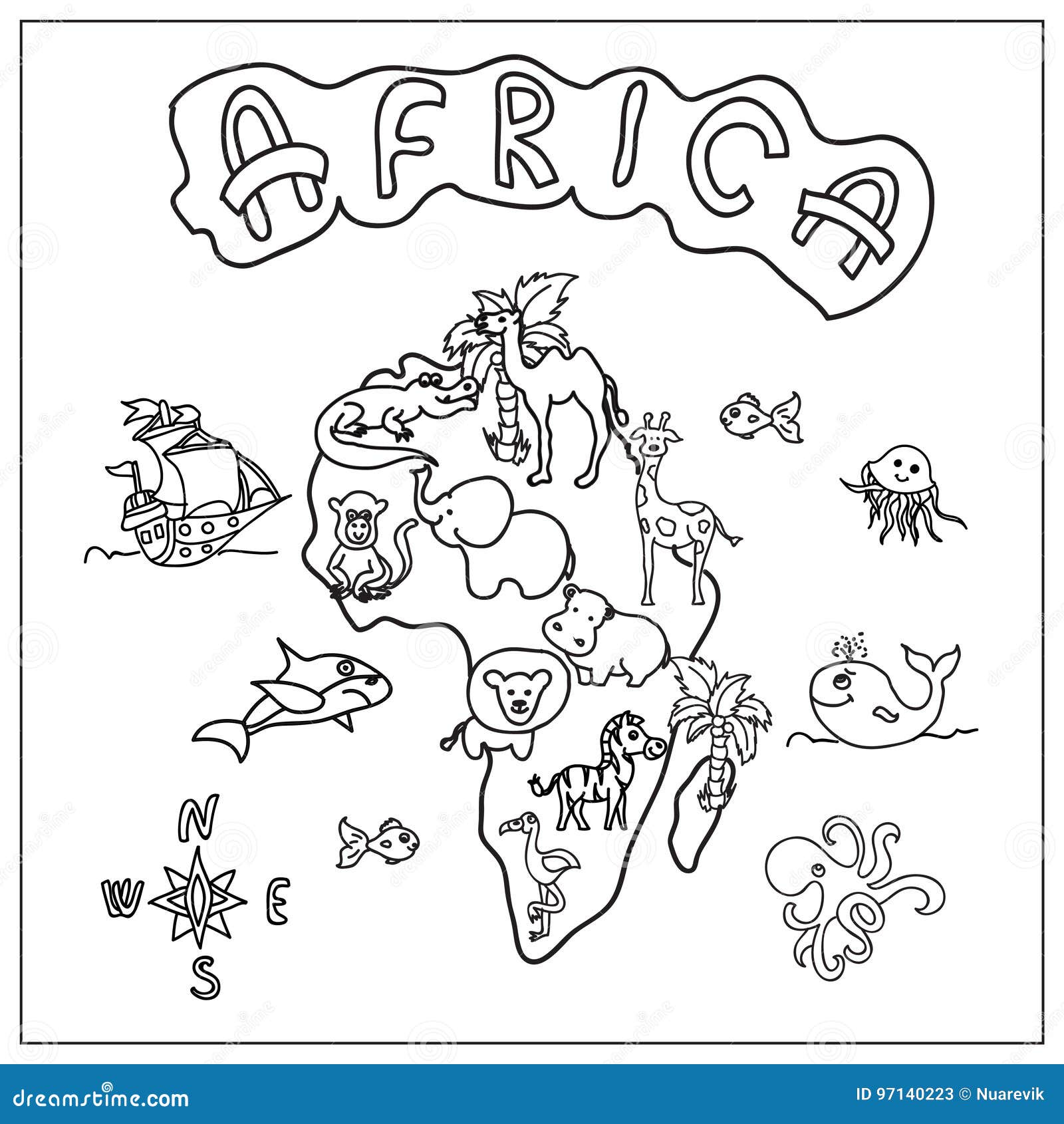 africa coloring pages