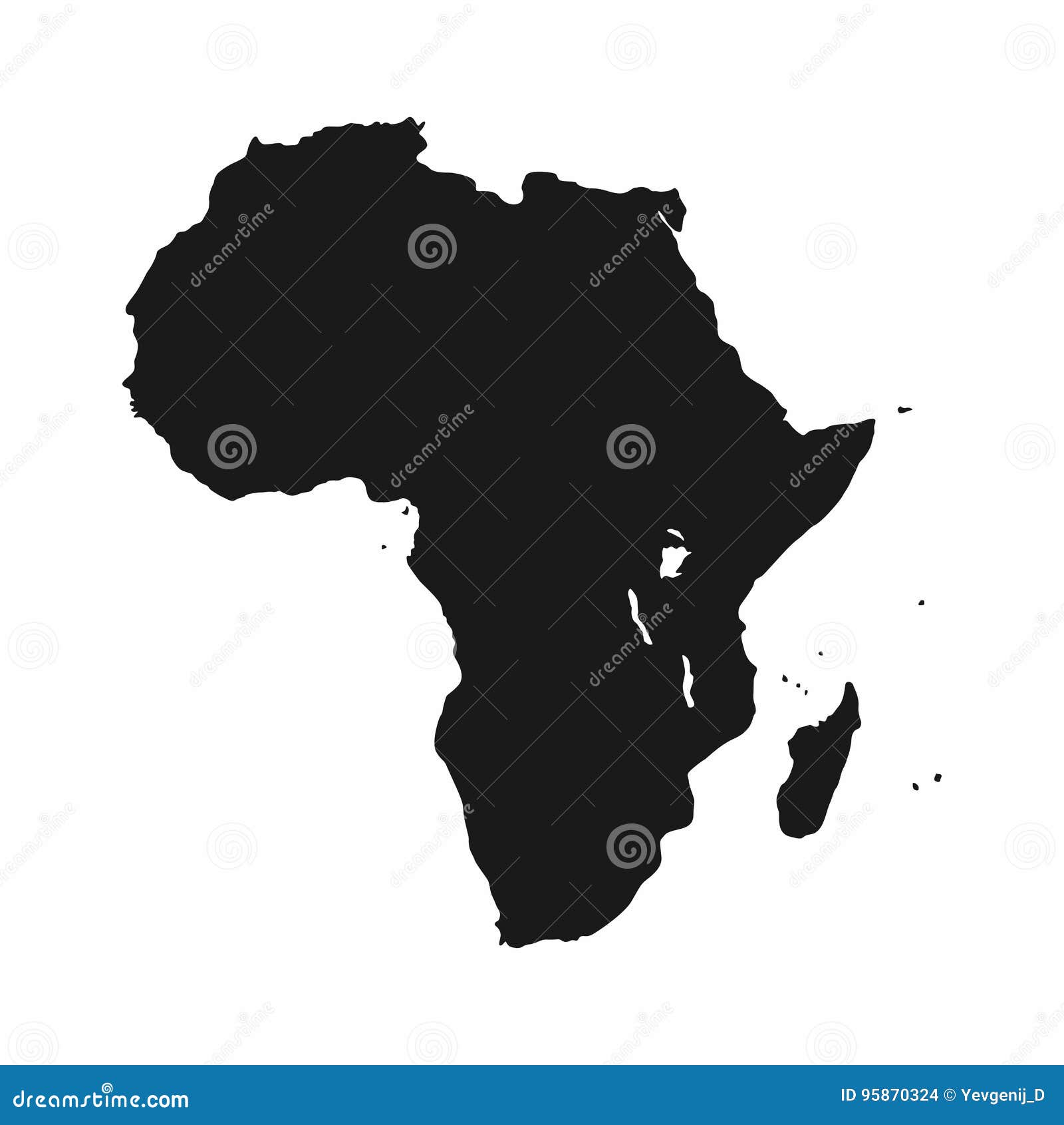africa map. monochrome africa continent icon