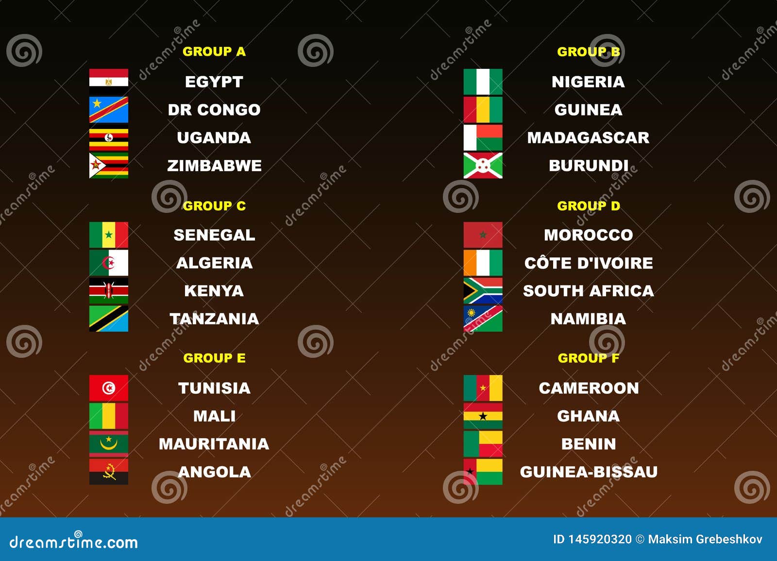 Africa nations soccer cup stock illustration. Illustration of african