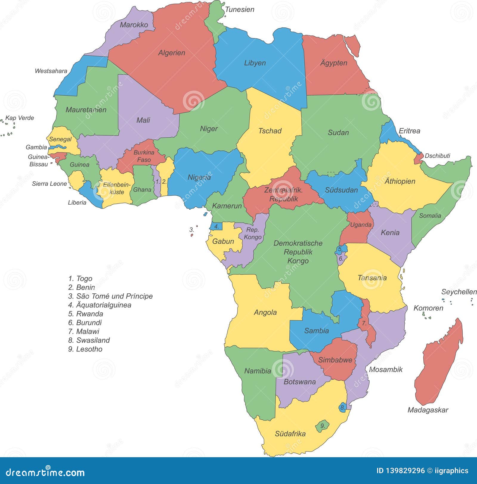 political map of africa